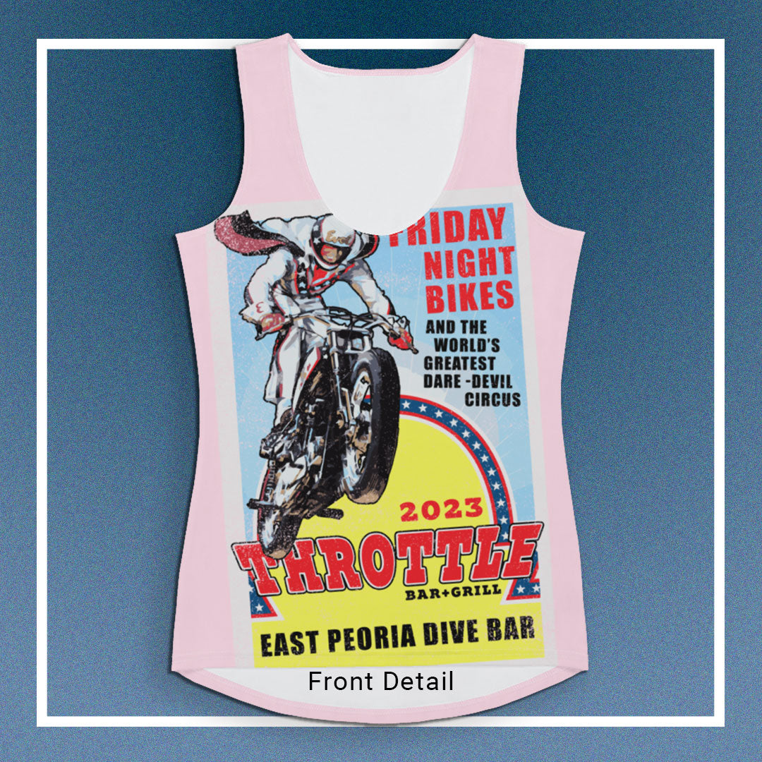 Friday Night Bikes 2023 - Pink Overprinted Tank Top