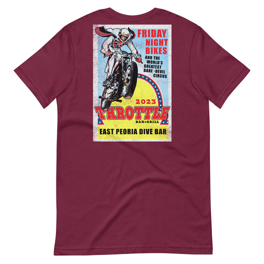 Friday Night Bikes 2023 - Colored Front Design Unisex t-shirt